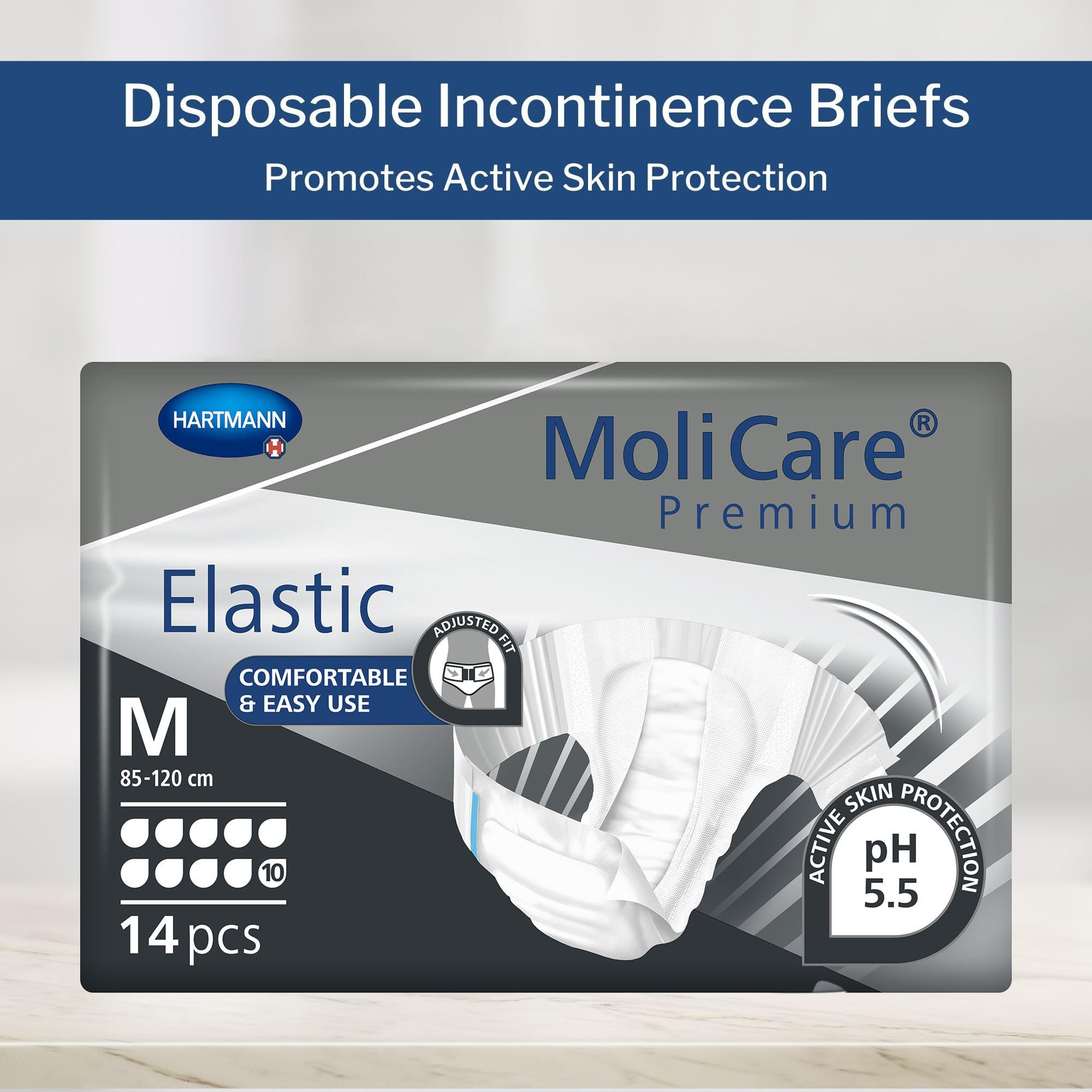 MoliCare Premium Elastic 10 Tropfen - Gr. Medium - Windelhosen und Inkontinenzhosen von Paul Hartman