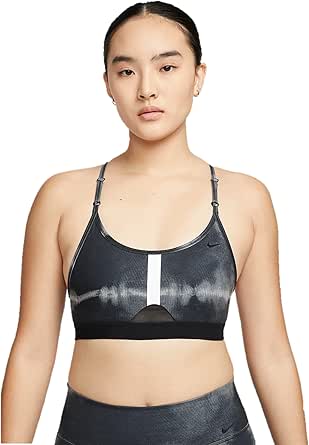 NIKE(ナイキ) Dri-FIT インディ ウィメンズ ライトサポート パッディド オールオーバー プリント スポーツブラ