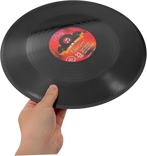Miniatura 7 de SUPVOX Discos de vinilo en blanco, 2 unidades, discos de vinilo en blanco para estética de pared, discos de vinilo falsos de 12 pulgadas, decoración