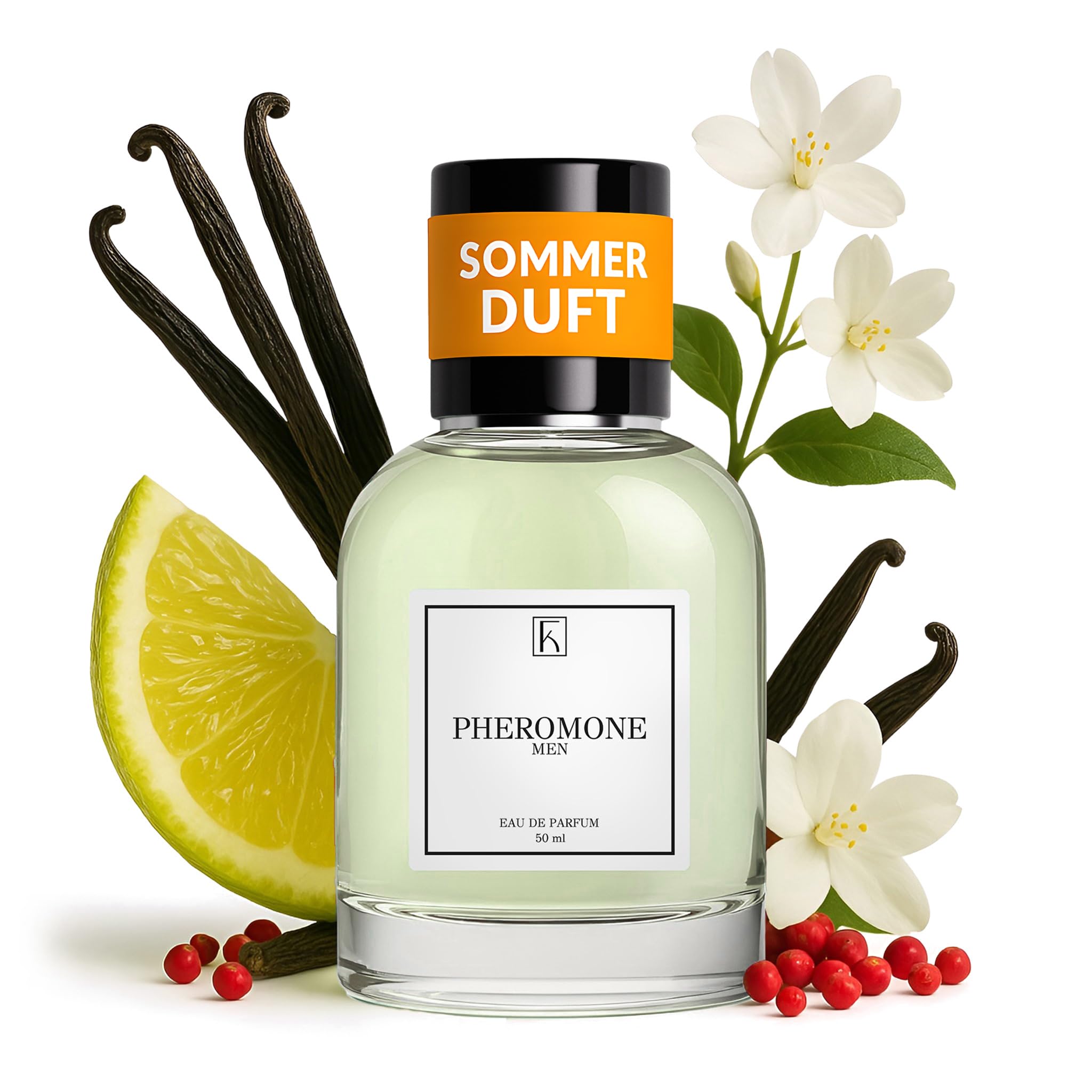 KAZAAR - MEN's PHEROMONE PERFUME - 50ml - Eau de Parfum für Herren - natürliche Botenstoffe für den einzigartigen Duft - mit 20% Parfümöl bis zu 8h lang anhaltender Duft - aus Schweizer Manufaktur
