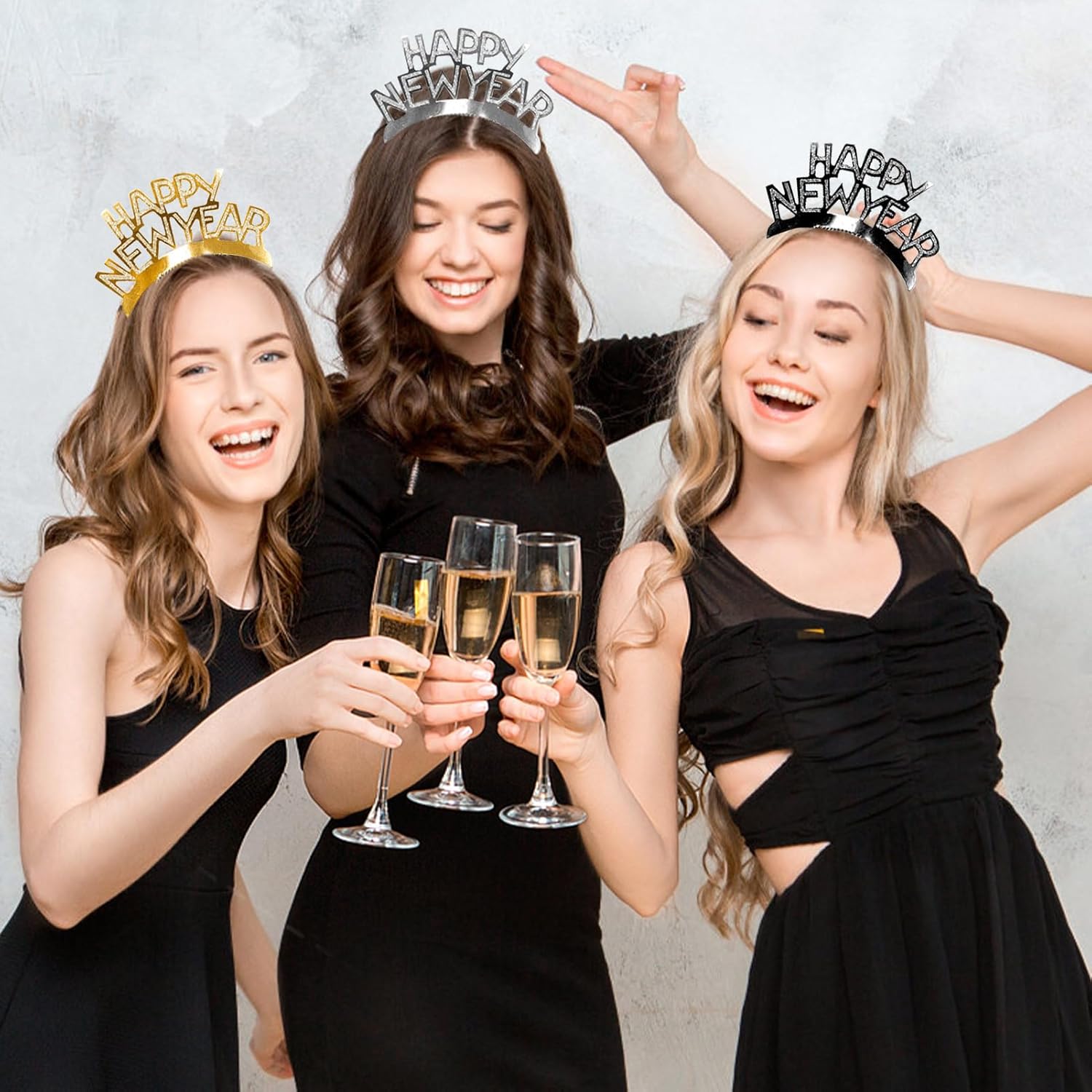 94PCS New Years Eve Party Supplies 2026,Happy New Years Decorations Party Favors Includes Top Hats, Glasses ,Cone Hat,Noisemakers,Necklaces Accessories - Image 6