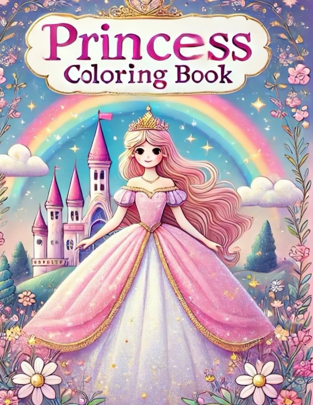 Princess Coloring Book: Enchanted Princesses: A Magical Coloring Book for Girls