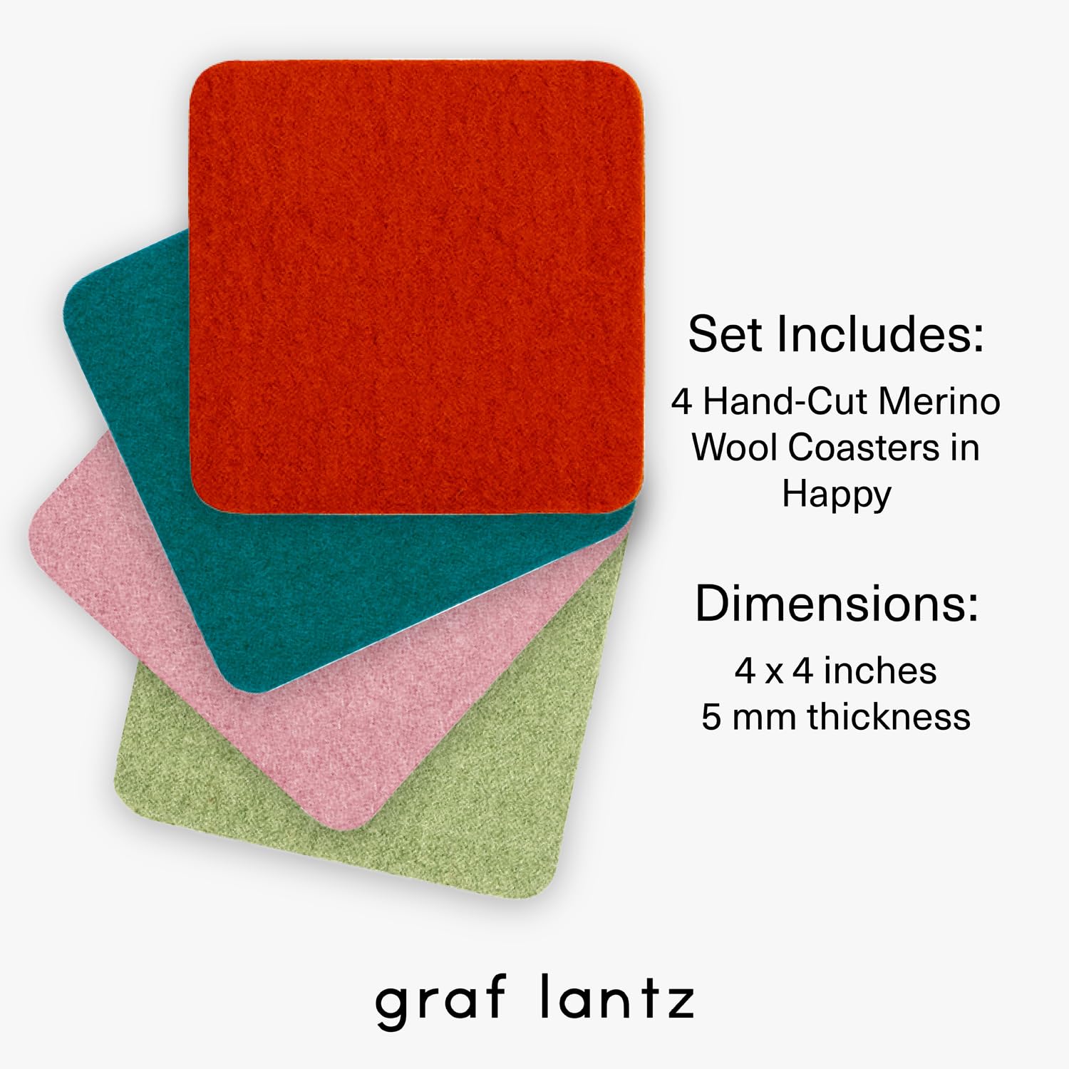 Amazon.com | Graf Lantz - Bierfilzl Merino Wool Square Coasters