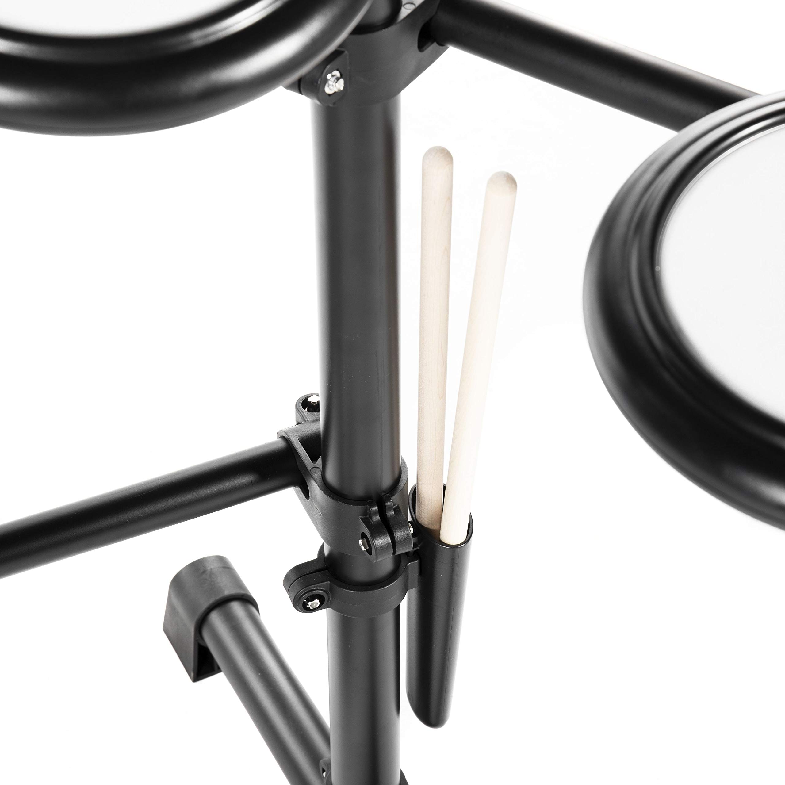 Fame DD-Lite V2 E-Drum Set, Elektronisches Schlagzeug-Set mit 144 Sounds, 12 Drumsets, Aux-Eingang, MIDI, Drumsticks, Drum Key, Mesh Heads, E-Schlagzeug, Schwarz