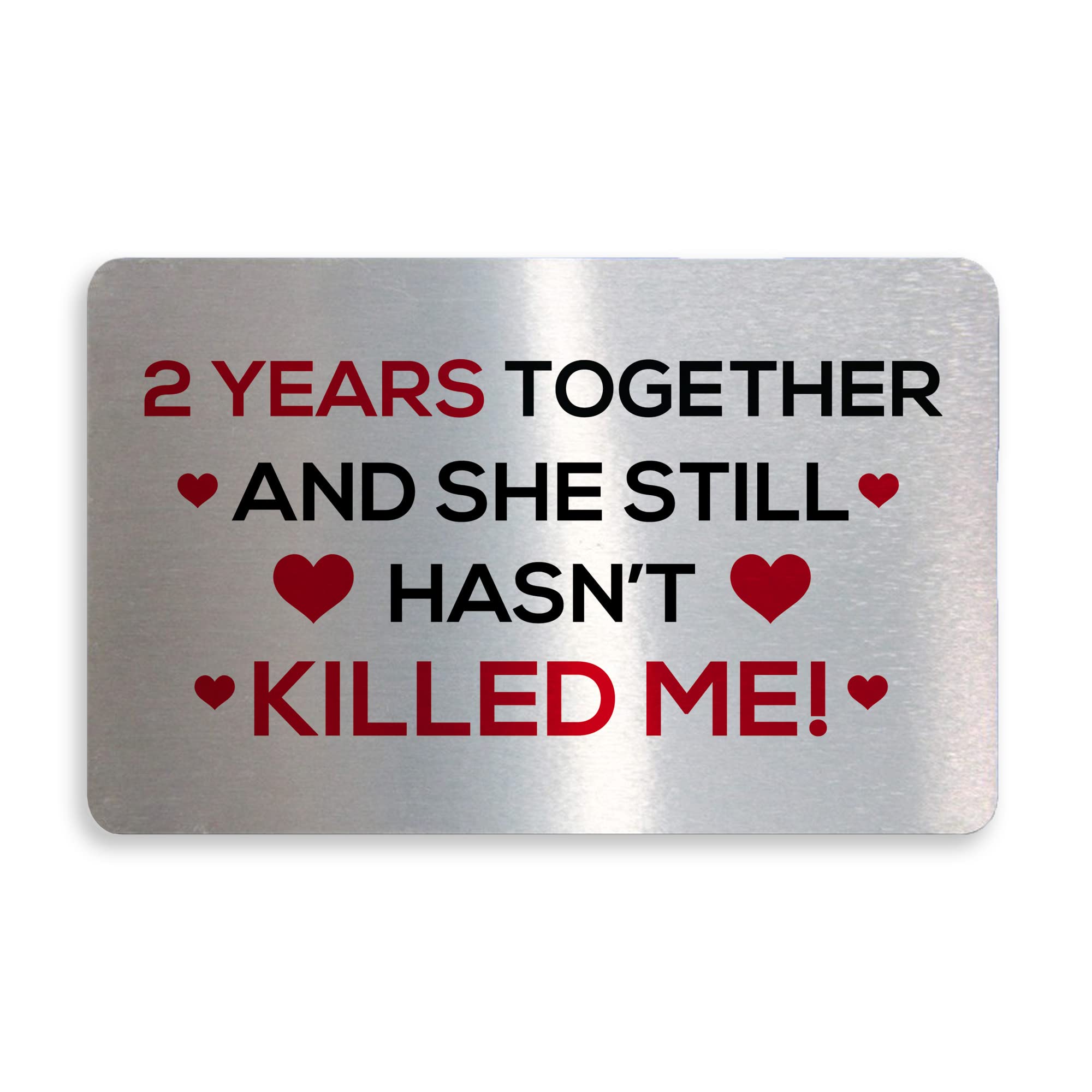 Funny Rude 2nd Anniversary For Wife, Girlfriend Wallet Card Insert Gift For Her