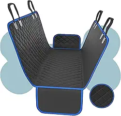 Capa Protetora Impermeável 7 em 1 para Banco Traseiro – Pet, Antiderrapante, Resistente, Ideal para Cachorros e Gatos (Azul)