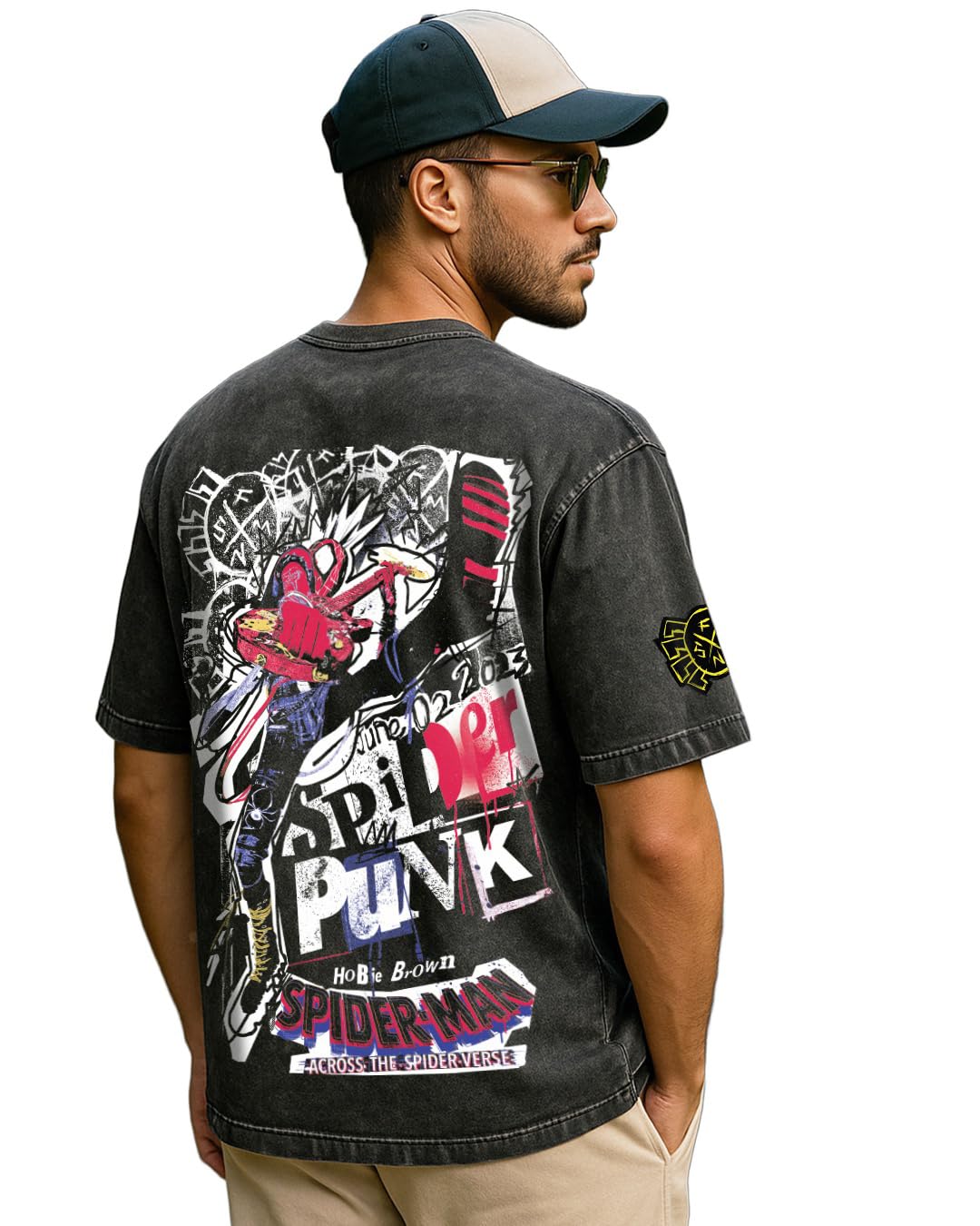 Men's Cotton Graphic Print Oversized Fit T-Shirt-image-36