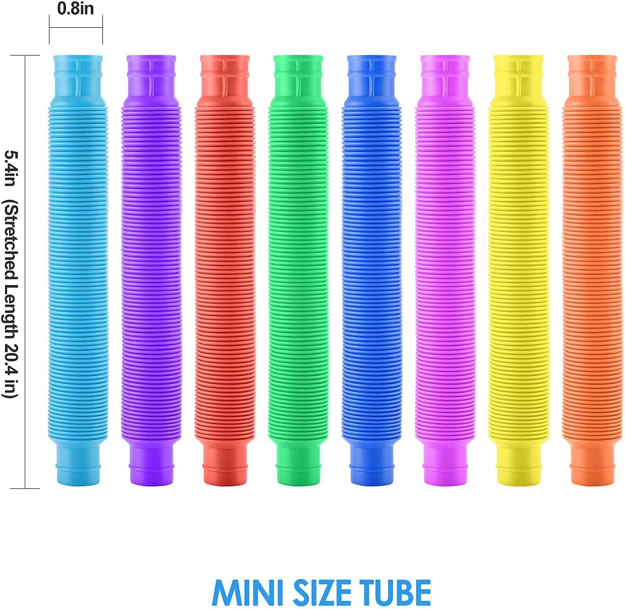 SoulLife Easter Baskets Gifts for Kids Pop Tube Sensory Toy 72 Pack, Pop Tube Sensory Bulk Fidgets Wholesale, Christmas Stocking Stuffer Goodie Bag Stuffers for Kids 3 4 5 6 7 8-16