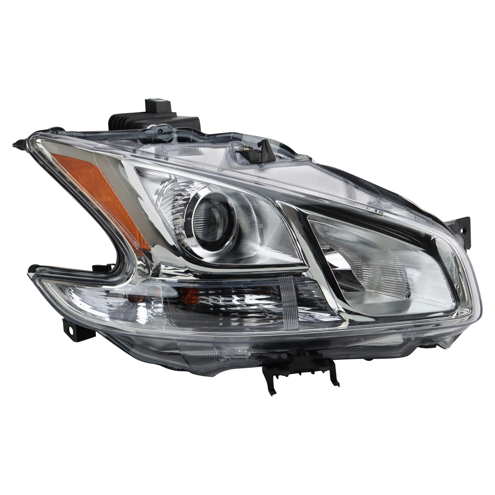 TRQ Passenger Side Headlight Assembly Halogen Compatible with 2009-2014 Nissan Maxima NI2503177