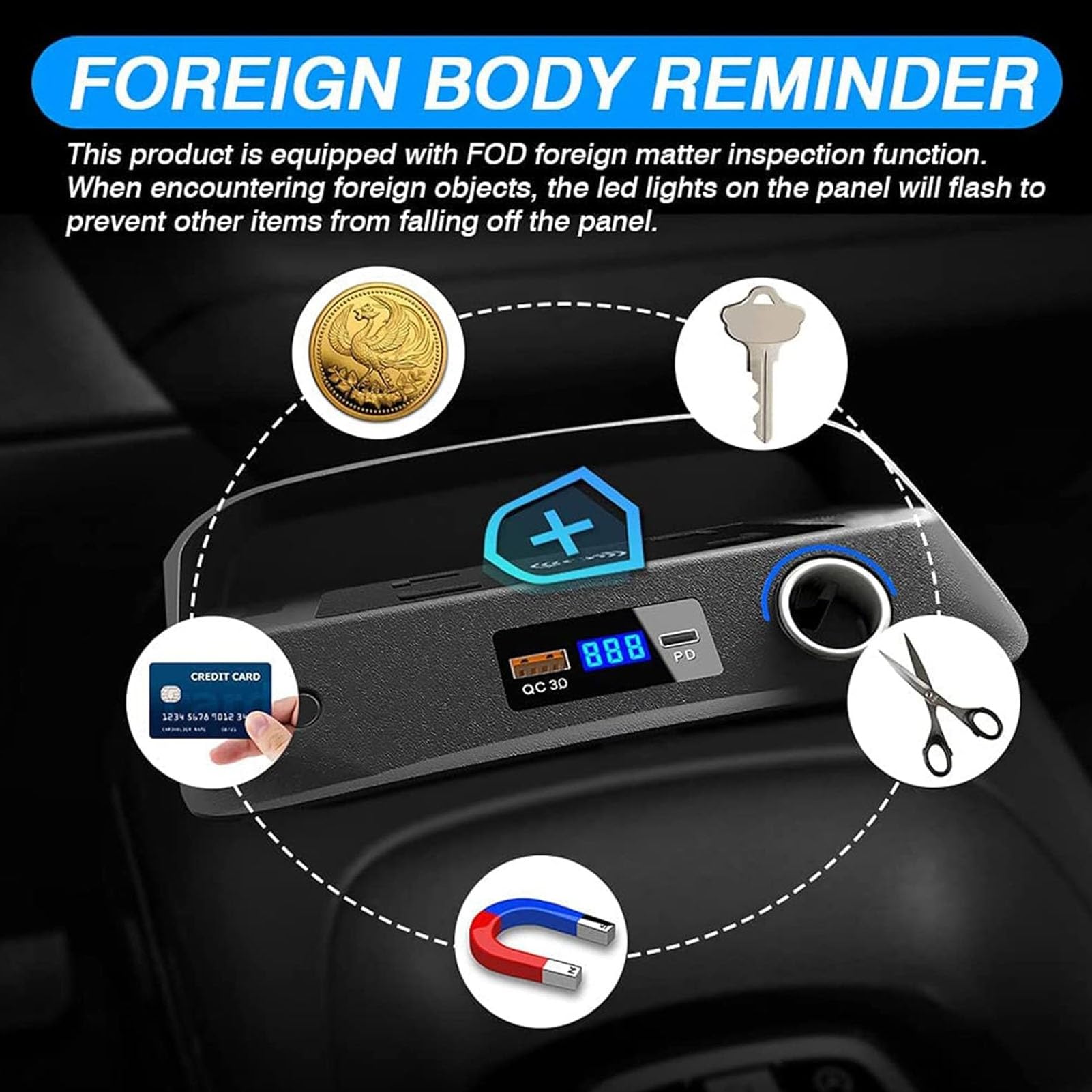 Cargador De Coche Inalámbrico Accesorios De Consola Central Compatible con Toyota Corolla 2019-2022,Carga Rápida Qi De 15 W, con Puerto USB QC3.0,Regalo para Propietarios De Toyota