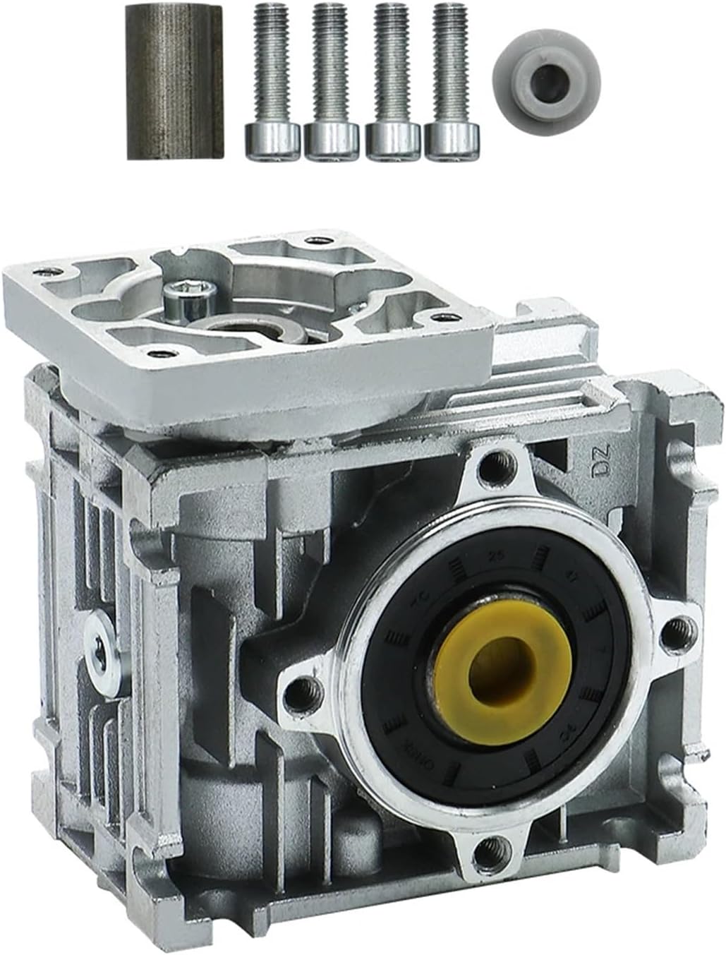 Nema23 Stepper Motor Worm Gearbox RV030 Speed Reducer with14mm Output 3A 56MM 1.2NM 172Oz-in dm542 Driver Kit Convert(RATIO40-WITH DM542 DRIVER)