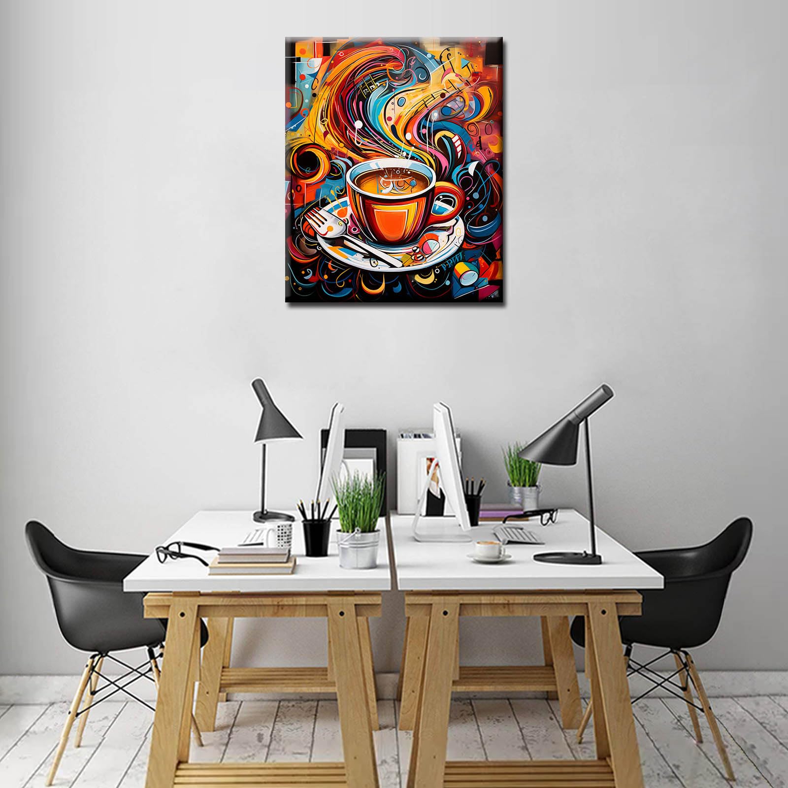 油彩画　coffee time 油彩画 coffee time Coffee Time - Paint by Numbers for Adults