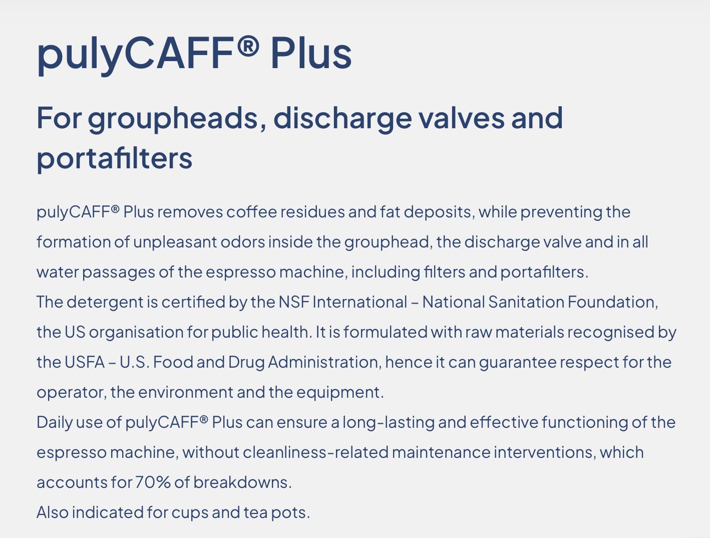 Puly Caffe Lot de 2 poudres nettoyantes 900 g