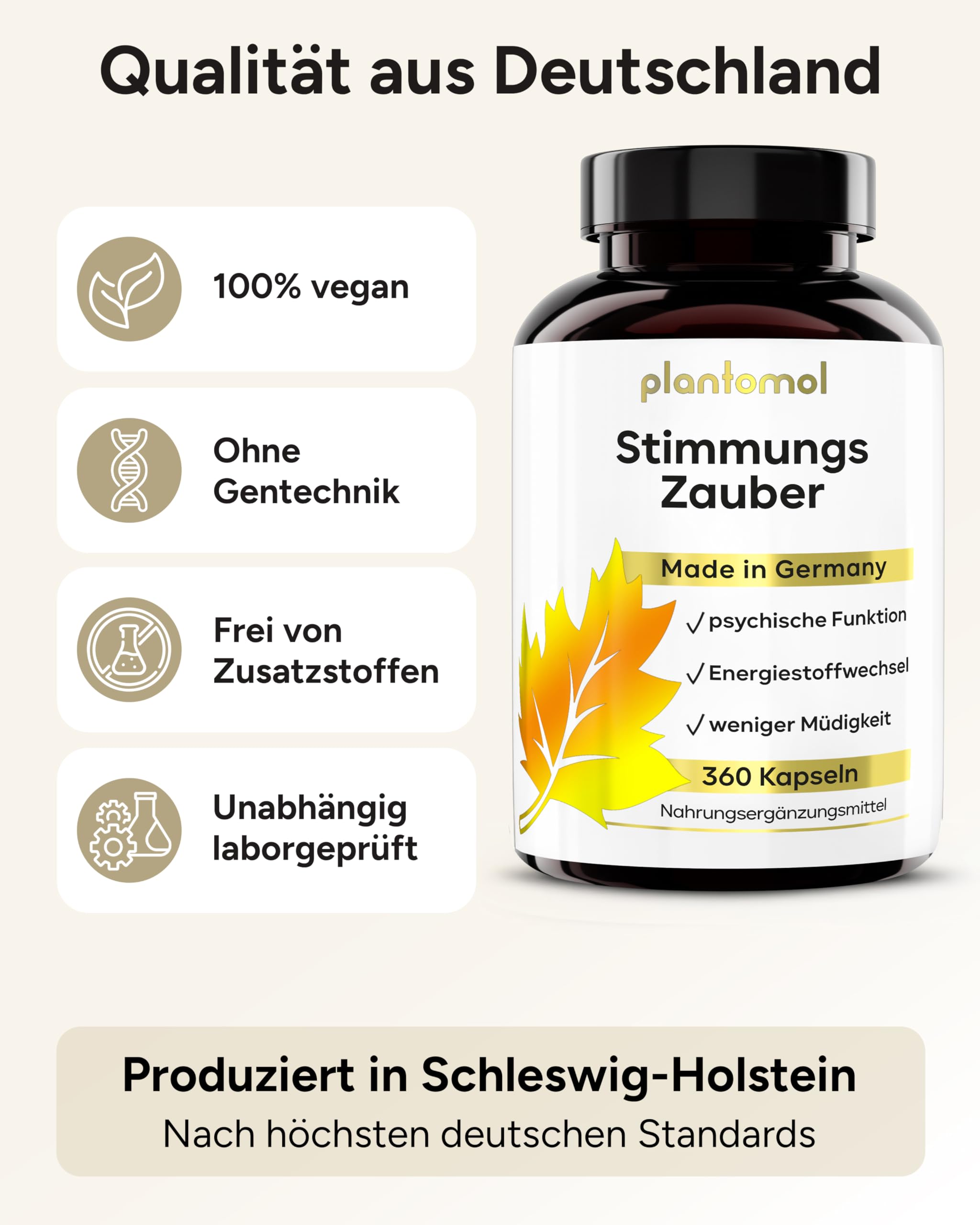 360 Johanniskraut Kapseln hochdosiert - 1000mg Johanniskraut-Extrakt mit GABA & L-Tryptophan - pflanzlicher Stimmungsaufheller hochdosiert - Stimmungszauber - 6 Monatsvorrat