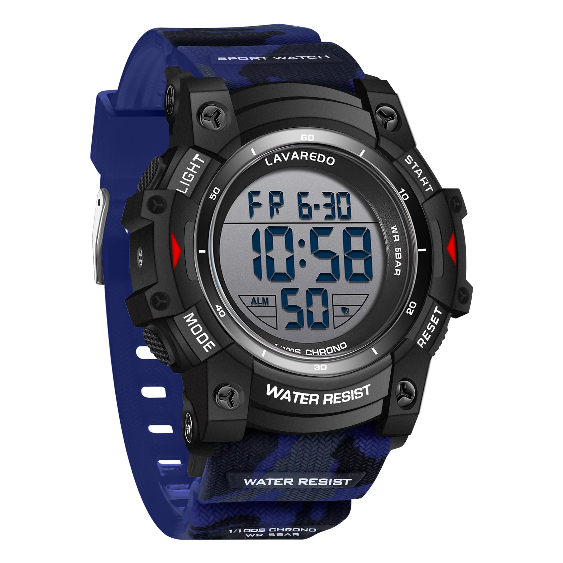 Reloj digital para hombre, deportivo, exterior,