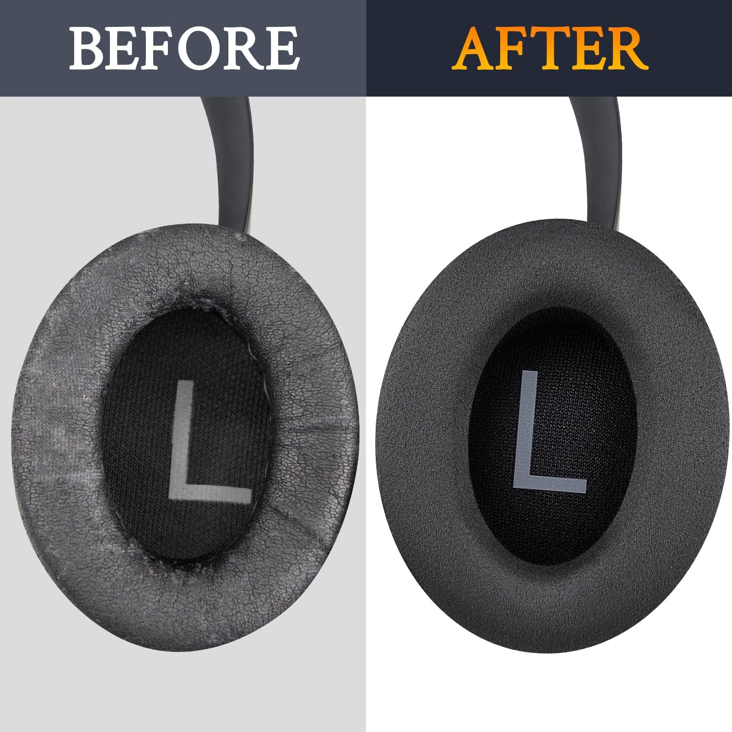 SOULWIT Micro Suede Replacement Earpads for Bose 700 (NC700) Wireless Headphones, Ear Pads Cushions with High-Density Noise Cancelling Foam, Added Thickness - Black - Image 6