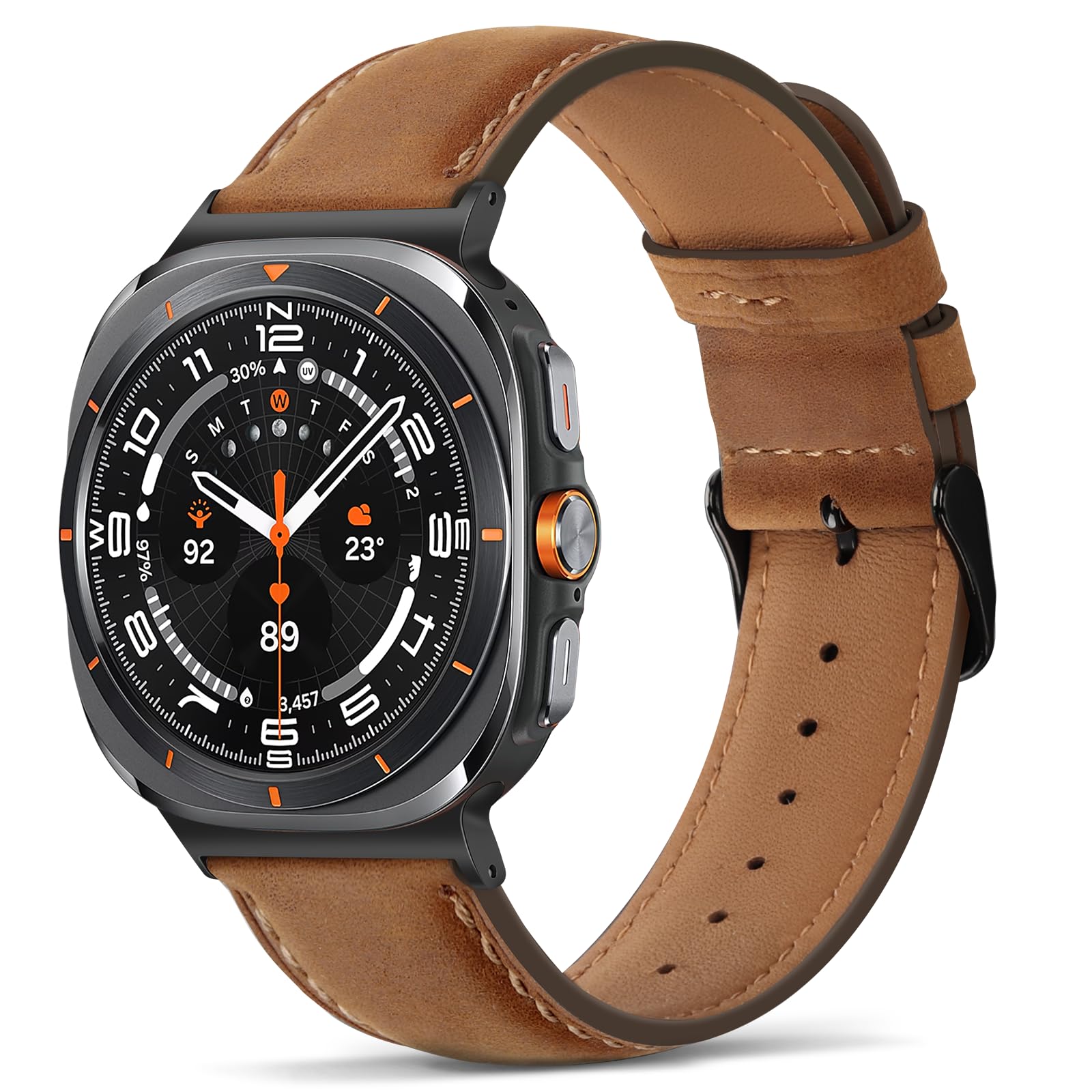 Tasikar Leather Bands Compatible with Samsung Galaxy Watch Ultra 47mm, Genuine Leather Strap Compatible with Samsung Galaxy Watch Ultra 47mm-image-29