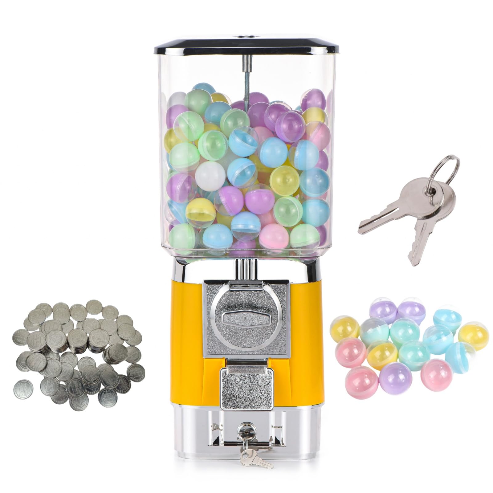 Amazon | SHIOSH ガチャガチャ 本体 100円硬貨用/コインは不要/ゲームコイン レトロガシャポンマシン 業務用ガシャポン本体  楽しいカプセルマシン ガチャマシーン イベント ガチャガチャカプセル 25-35MM 業務用 家庭用 大容量 幼稚園教育機関向けギフトマシン  ボール200 ...