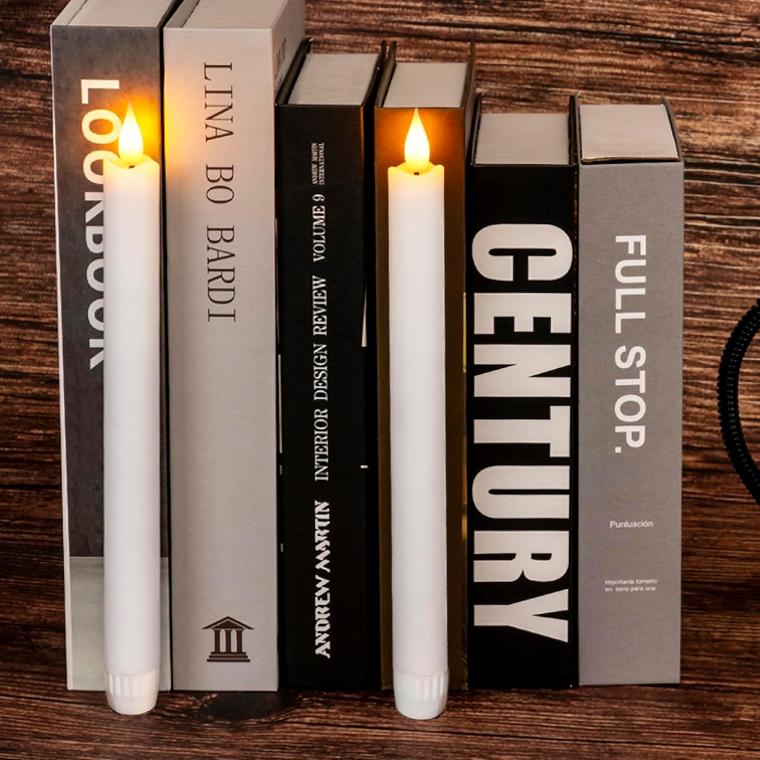 Homemory 2 Pcs White Flameless Taper Candles with Remote and Timer, Real Wax Made 9.6" Battery Operated Candle Stick Flickering, Led Taper Candles with Lifelike Flame for Indoor Home Decor - Image 5