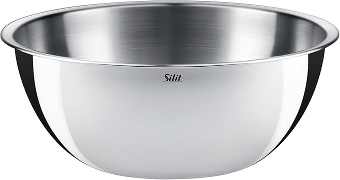 Silit Küchenschüssel 20 cm, Edelstahl, multifunktional als Rührschüssel Salatschüssel Servierschüssel, stapelbar