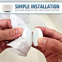 Vista 3 de Powerful Anti-Billowing Magnetic Shower Curtain Weights for Splash-Free Bath Experience - 360° Silicone Wrapped - Will Never Rust - Heavy Magnets