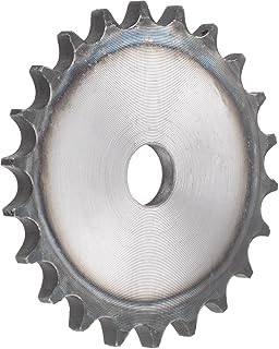 uxcell 22 Tooth Flat Chain Sprocket A Type, 3/8" Pitch, 12mm Bore C45 Carbon Steel for ISO 06B Chains