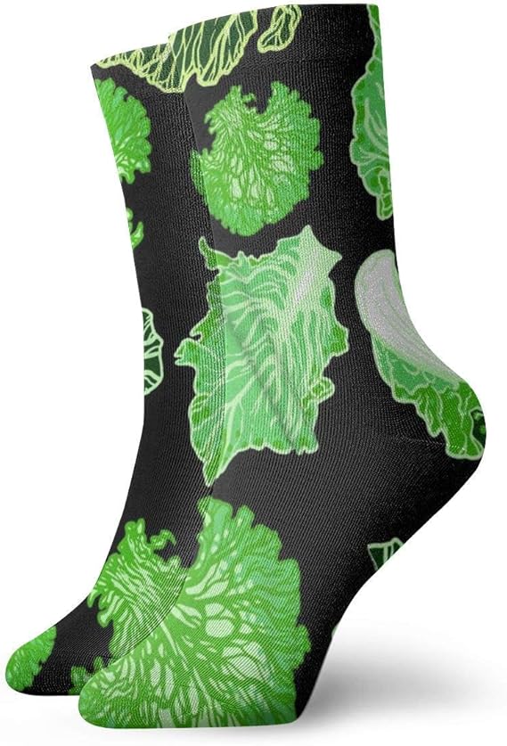 Unisex Crazy Socks Lettuce Leafs 3D Novelty Crew Socks Amazon.co.uk