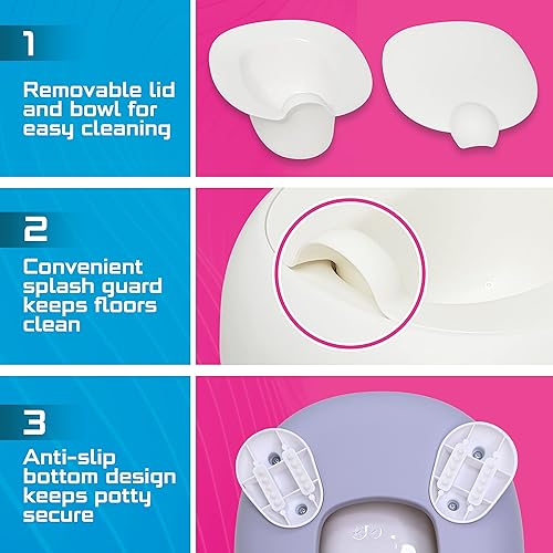 Miniatura 5 de Bunny - Asiento de inodoro de entrenamiento para niños pequeños, cómodo asiento de inodoro para niños, cuenco extraíble fácil de limpiar, silla de