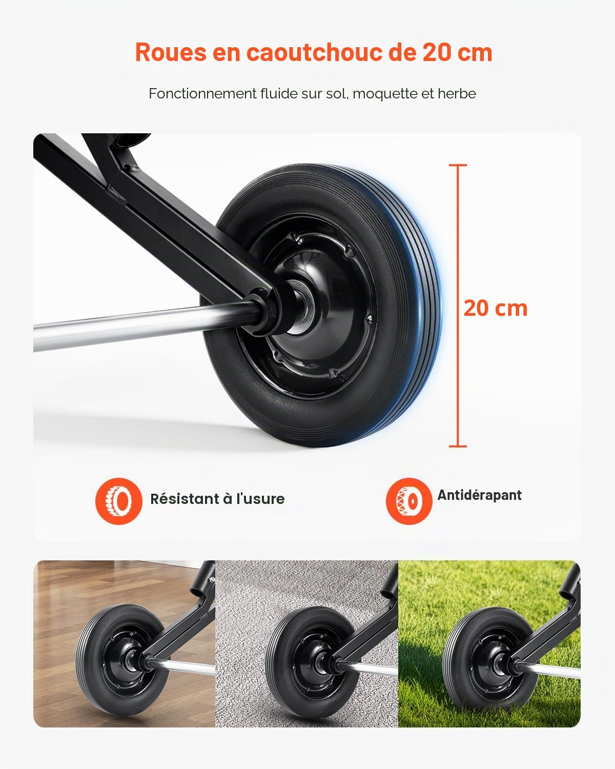 VEVOR Chariot de Chaise Pliante, Capacité de Charge 68 kg, Support Robuste pour Empiler 10 Chaises, Organiseur de Rangement Multifonction Métal à Pousser avec roulettes, pour Salle à Manger, Noir Mat
