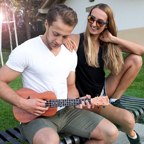 Vista 8 de Aklot - Ukelele de caoba maciza para principiantes, incluye cursos en línea y accesorios para ukelele acústico
