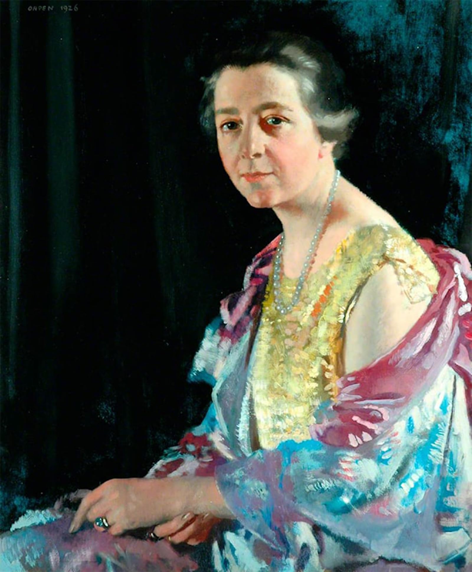 ARTXLXXBN Famous Art Print Poster Vintage Wall Art Mrs Thomas Howarth by Sir William Newenham Montague Orpen Canvas Art Poster for Home Decor 60x90cm