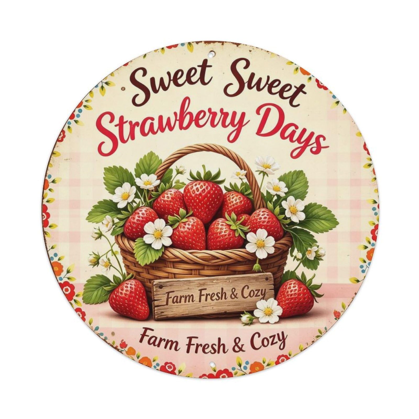 Farm Fresh & Cozy Metal Tin Sign Plaque