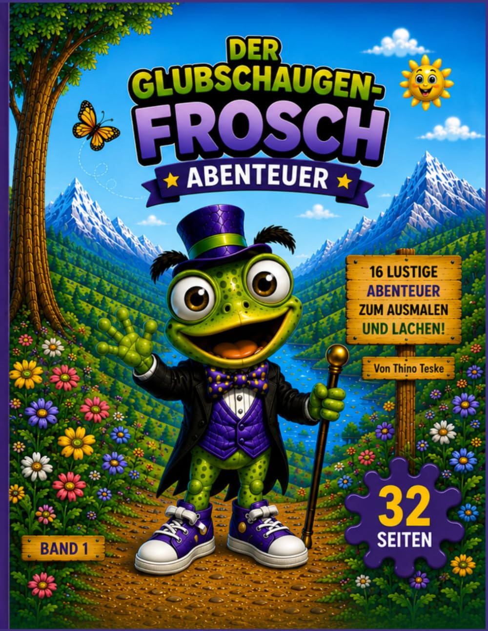 Der Glubschaugen-Frosch: Abenteuer: Malbuch Für Kinder (Deutsche Ausgabe) (Coleção Sapão Zoiúdo)