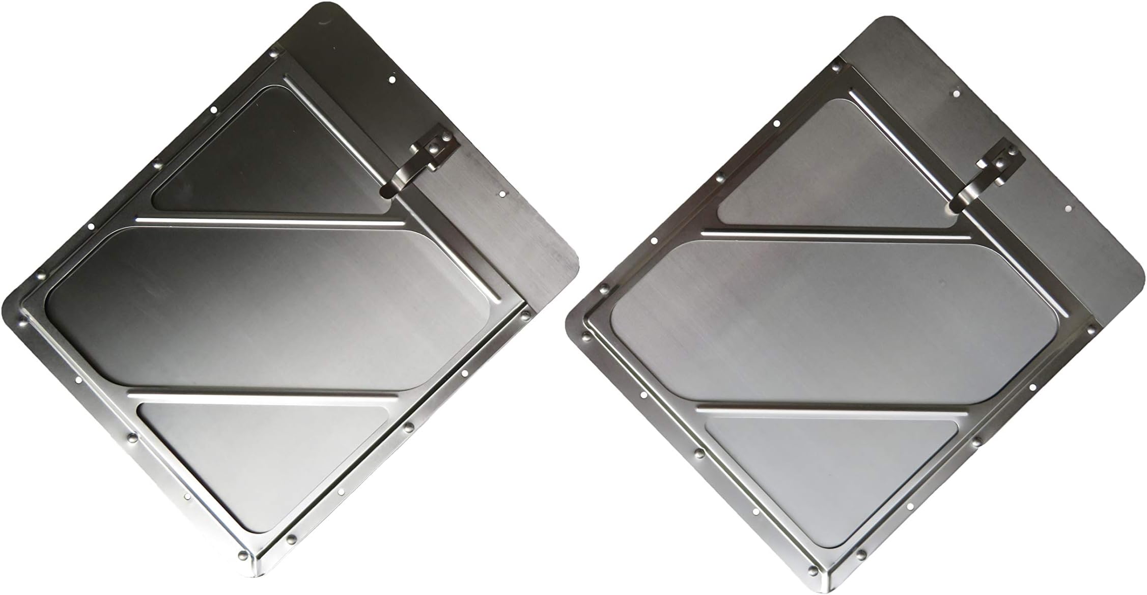 ROAD KING LABELMASTER 80SM97 SLIDEMASTER REPLACEMENT TRUCK AND TRAILER ALUMINUM FULL HAZMAT PLACARD HOLDER - 2 PACK