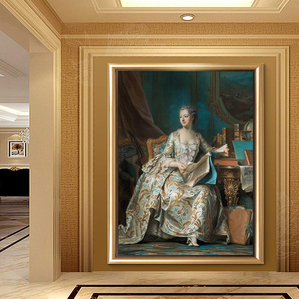 Salon décor à la maison avec la toile de peinture Madame Pompidou
