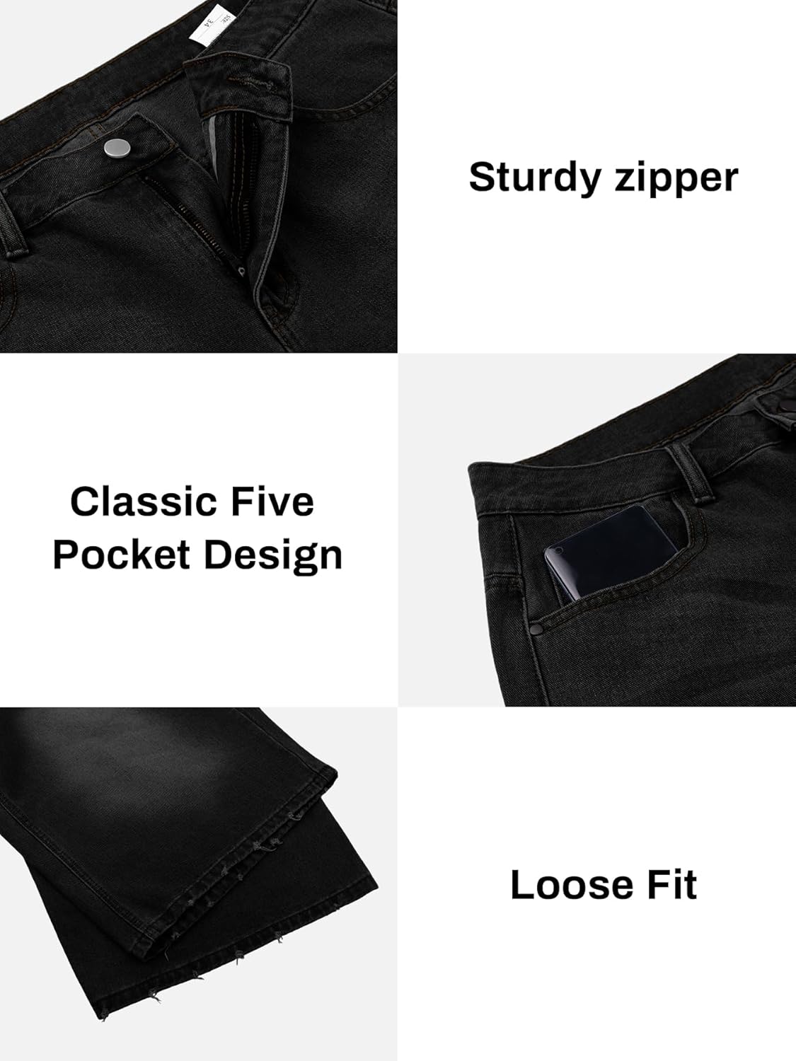 Men's Baggy Jeans Shorts Wide Leg Loose Fit Y2K Hip Hop Long Denim Shorts Streetwear Below Knee - Image 6