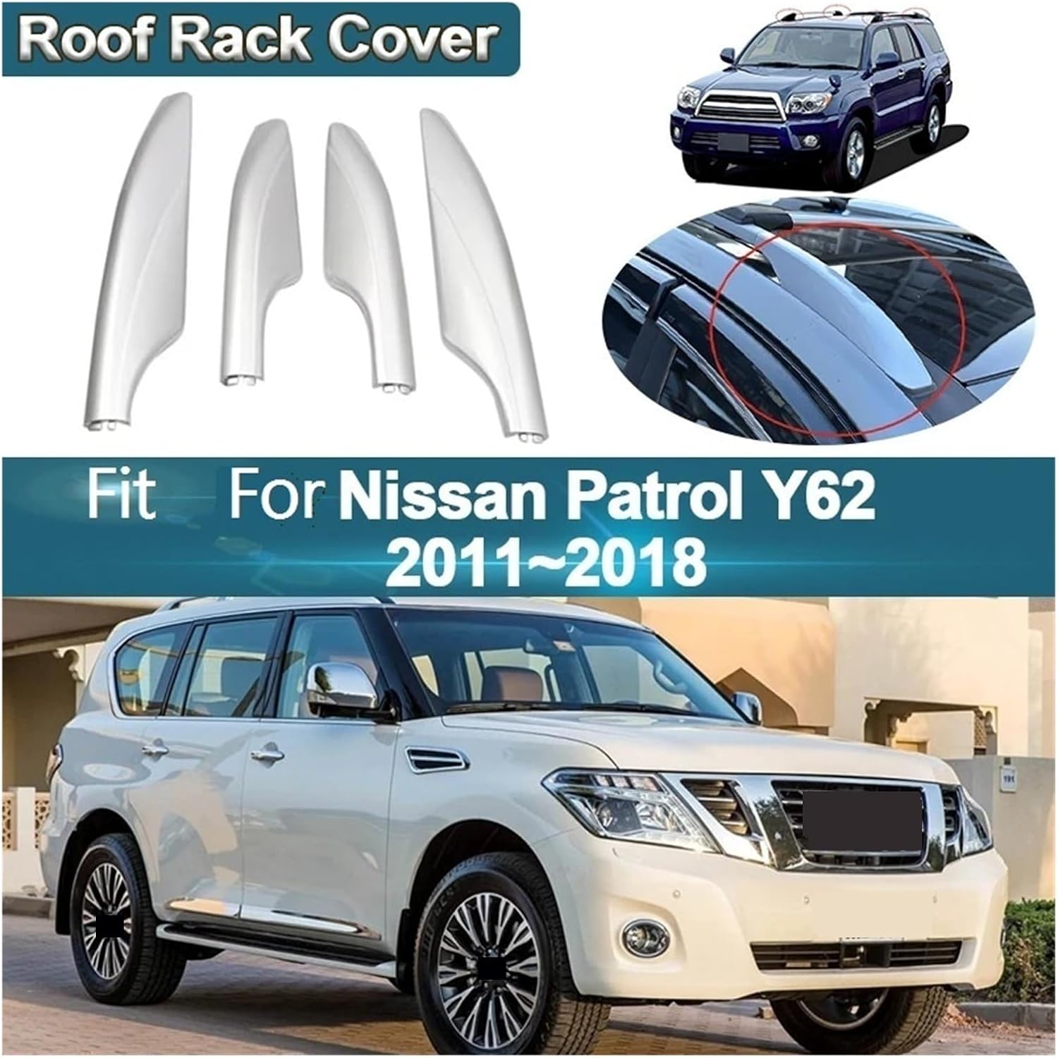 Fit for Nissan Patrol Y62 2011~2018 2011 Roof Luggage Rack End Cover
