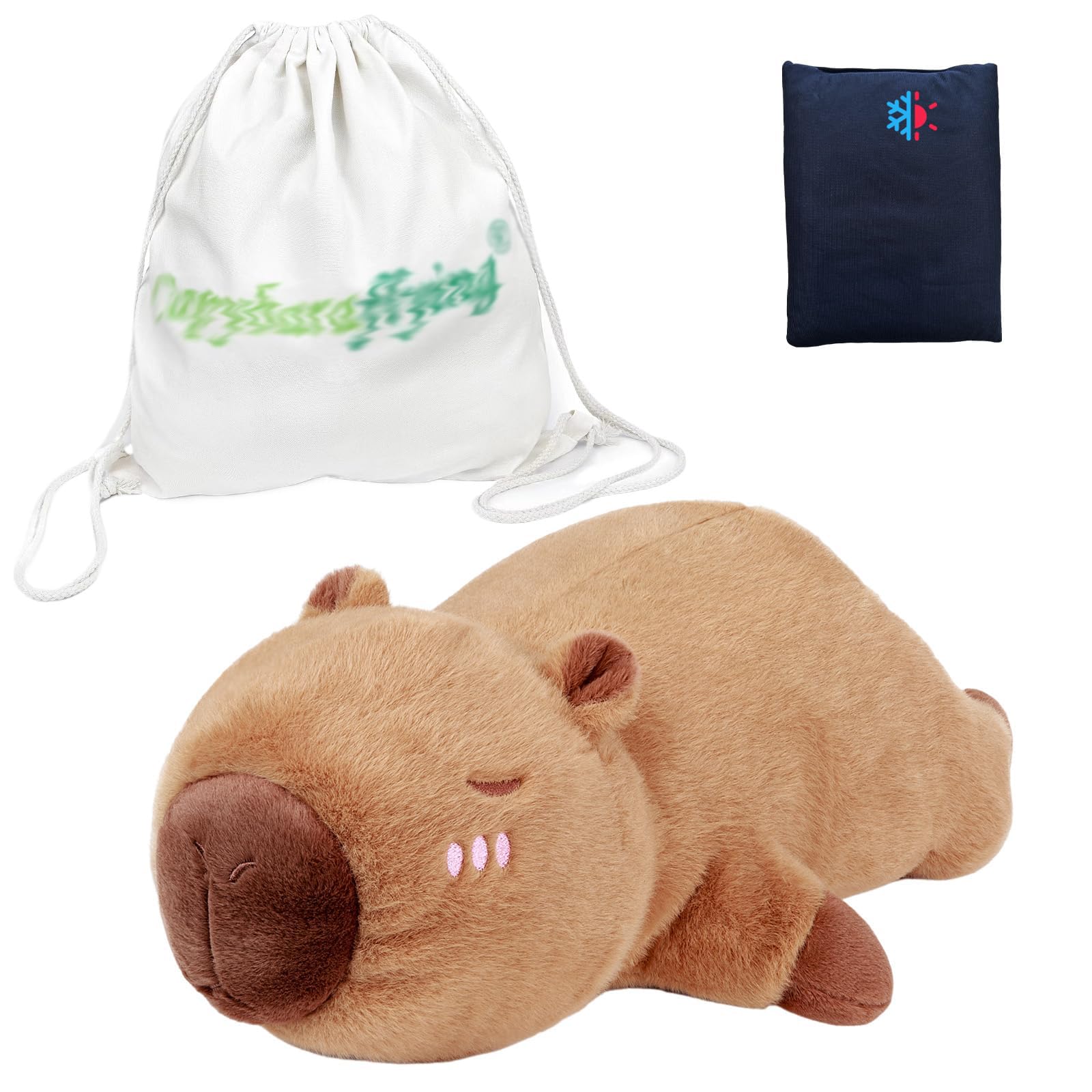 RLOMUTE Capybara Weighted Plush Toy, 21in 4.4lb Capybara Weighted Plush Toy for Hugging, Microwaveable Plush Pillow Gift for All Ages - Kids, Teens and Adults โ image 1