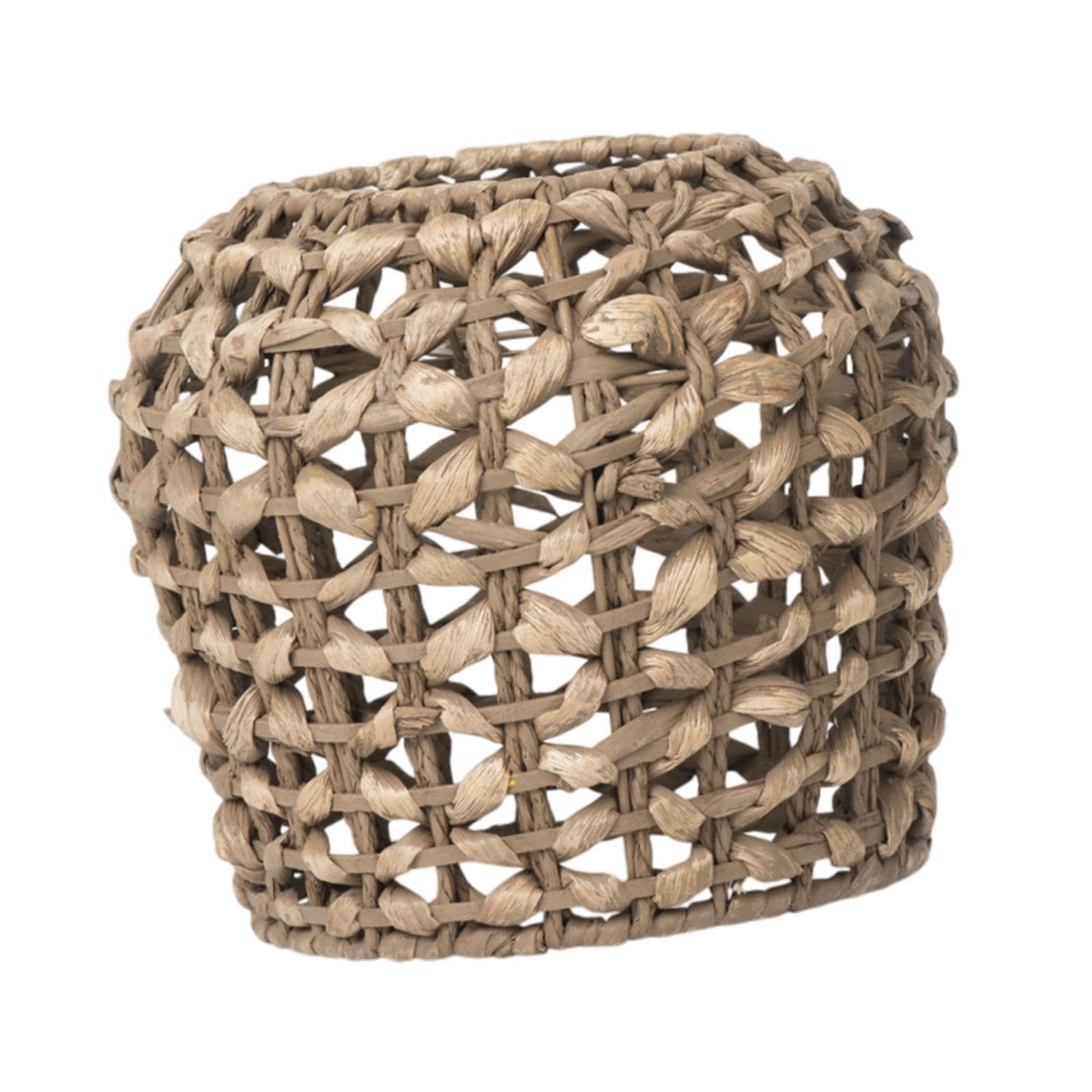 PUXZYAX Woven Lampshade Lantern Shaped Lamp Shade Instantly Brightens Rooms Creating Cozy Atmosphere Gift for Friends Handcraft Woven Lamp Shade Chandelier, Yellow, 25x22cm