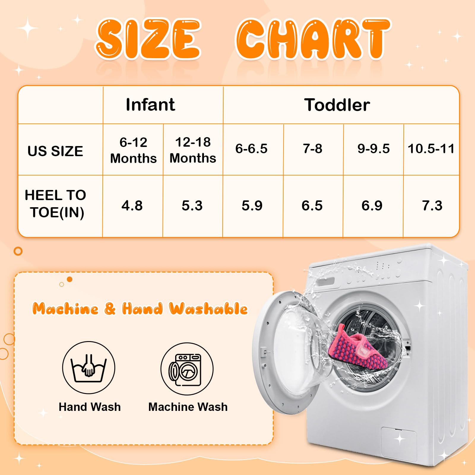 BARERUN Toddler Slippers Girls Warm Fuzzy Kids House Shoes With Non-Slip Rubber Sole Soft Cozy Sock Shoes Indoor/Outdoor RoseDot 6-12 Months