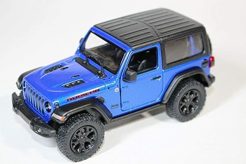 Miniatura 49 de KiNSMART - Jeep Wrangler Rubicon Off Road 4x4 5 pulgadas Escala 1:34 Die Cast Modelo Réplica de Coche de Juguete Opentop Juego de 4 Opentop