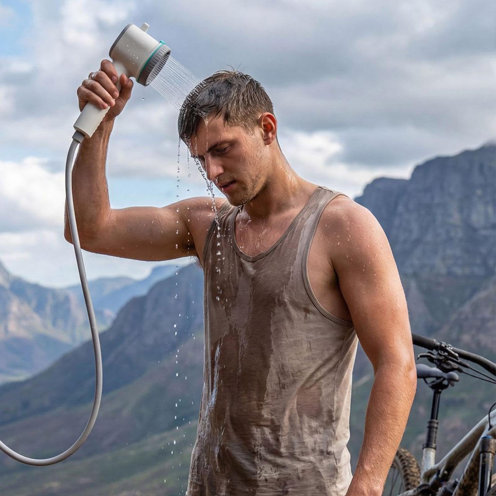 Genérico Ducha Portátil Rociador Eléctrico De Baño con Y 2 Modos