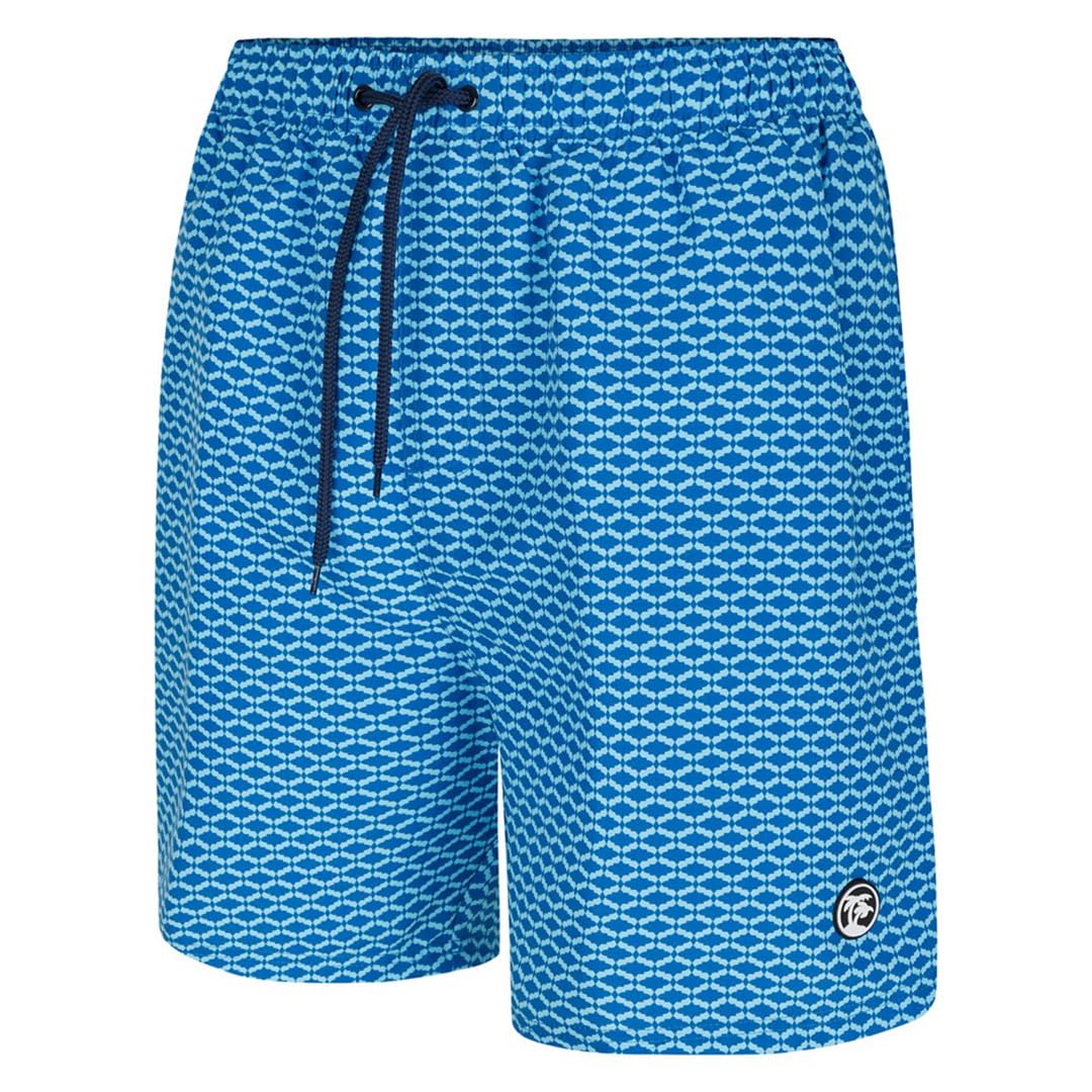 Espionage Swim Trunks Geometric Print Shorts Casual Mens Plus Size 2XL-8XL SW102 (UK, Alpha, 5XL, Plus, Regular, Blue)