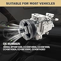 Vista 60 de Compresor de aire acondicionado AC para Ford Police Interceptor Utility 2013-2015, Ford Explorer 2011-2015, con embrague de A/C, compresor de CA
