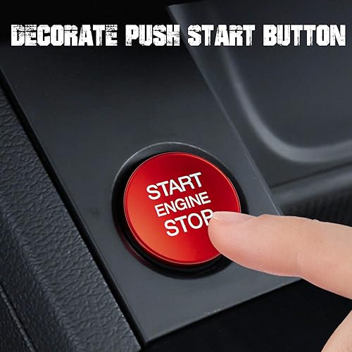 Miniatura 6 de Cubierta decorativa para botón de arranque del motor de automóvil, anillo y moldura para Audi A4LA5A6LA7A8Q3Q5Q7, aleación de aluminio, accesorios