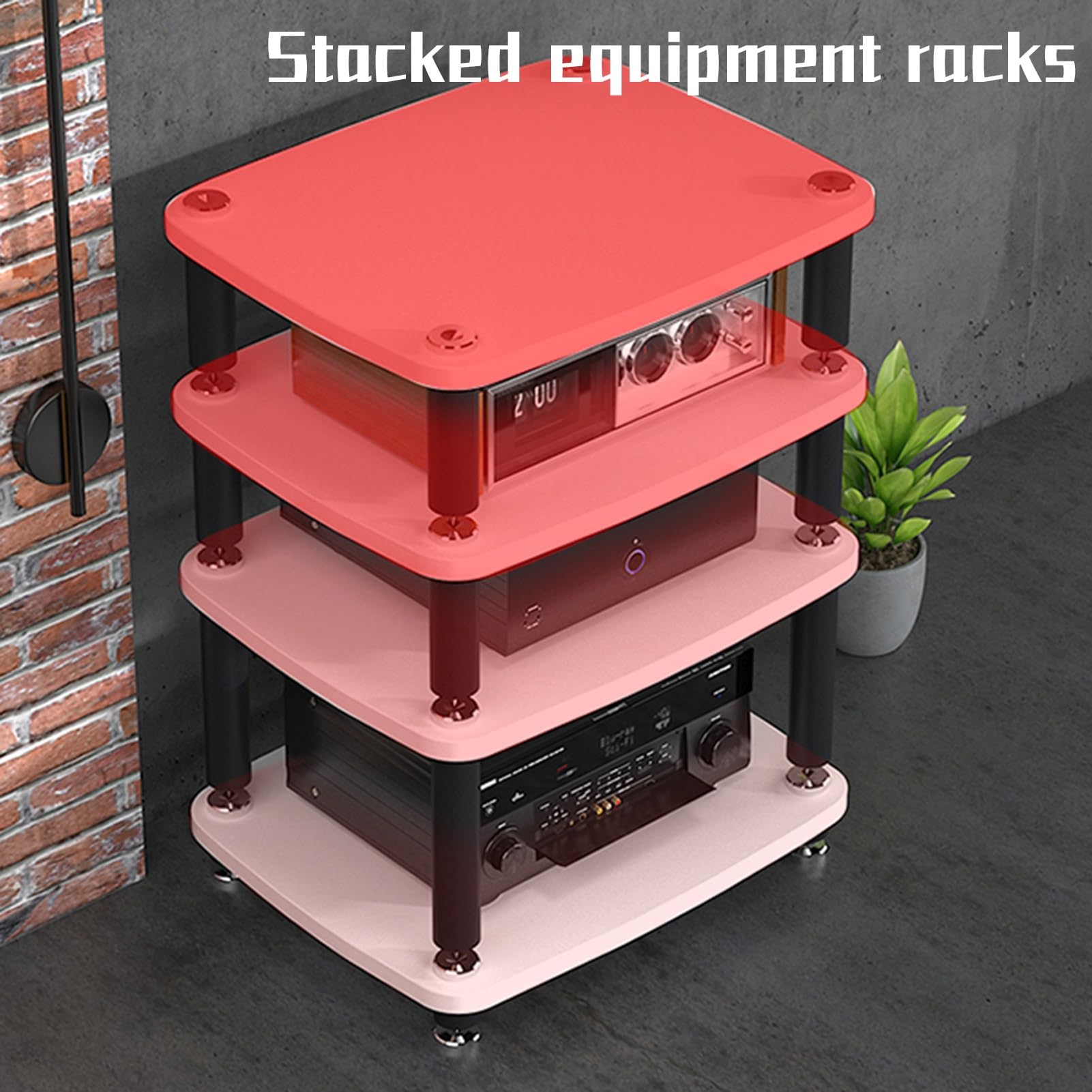 Amazon.co.jp: 3 段オーディオ ラック、メディア スタンド、および