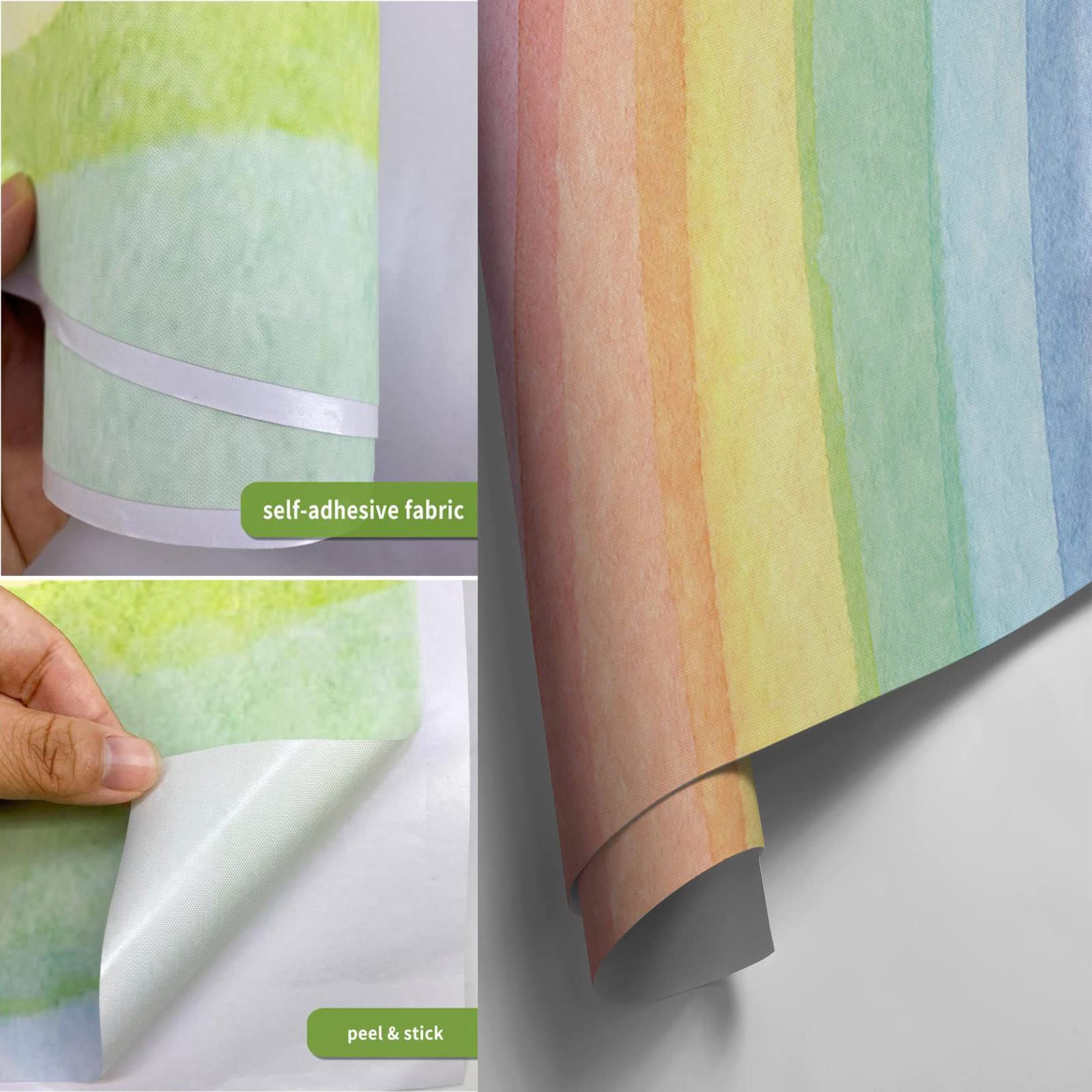 esmen Adesivo da Parete Adesivo da Parete Arcobaleno colorato Adesivi Arcobaleno per Decorazione Adesivo da Parete Rimovibile con stacca e incolla