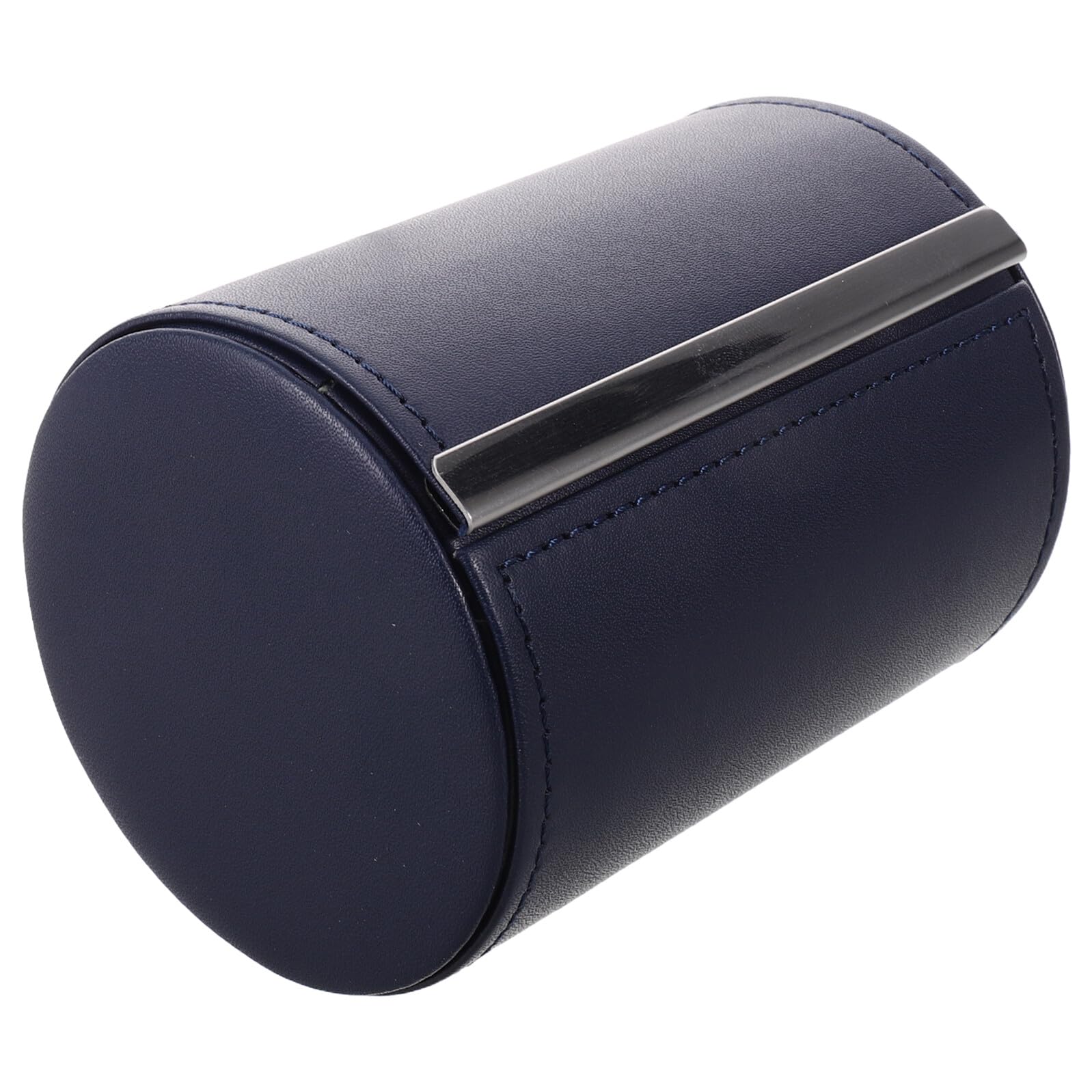 SUPVOX Custodia Portacravatte Rotonda in Pelle Pu con Chiusura Magnetica, Scatola Organizer Antirughe Compatta per Viaggi, Contenitore da Viaggio Leggero per Cravatte Uomo Professionale