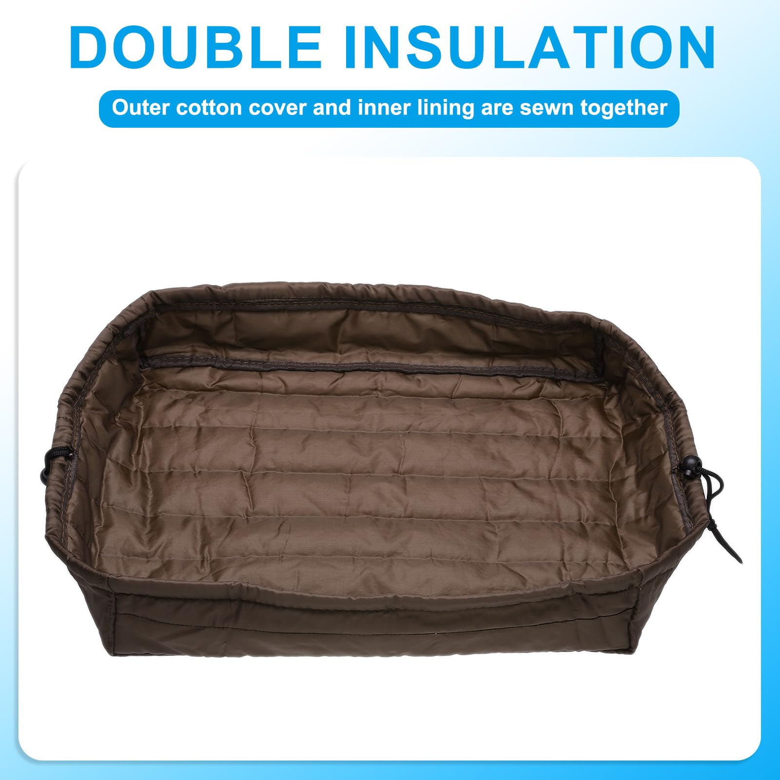 PATIKIL Indoor Air Conditioner Cover, 17x13x3 Window AC Unit Cover Double Insulation with Elastic Drawstring for Wall Window Unit Brown - Image 4