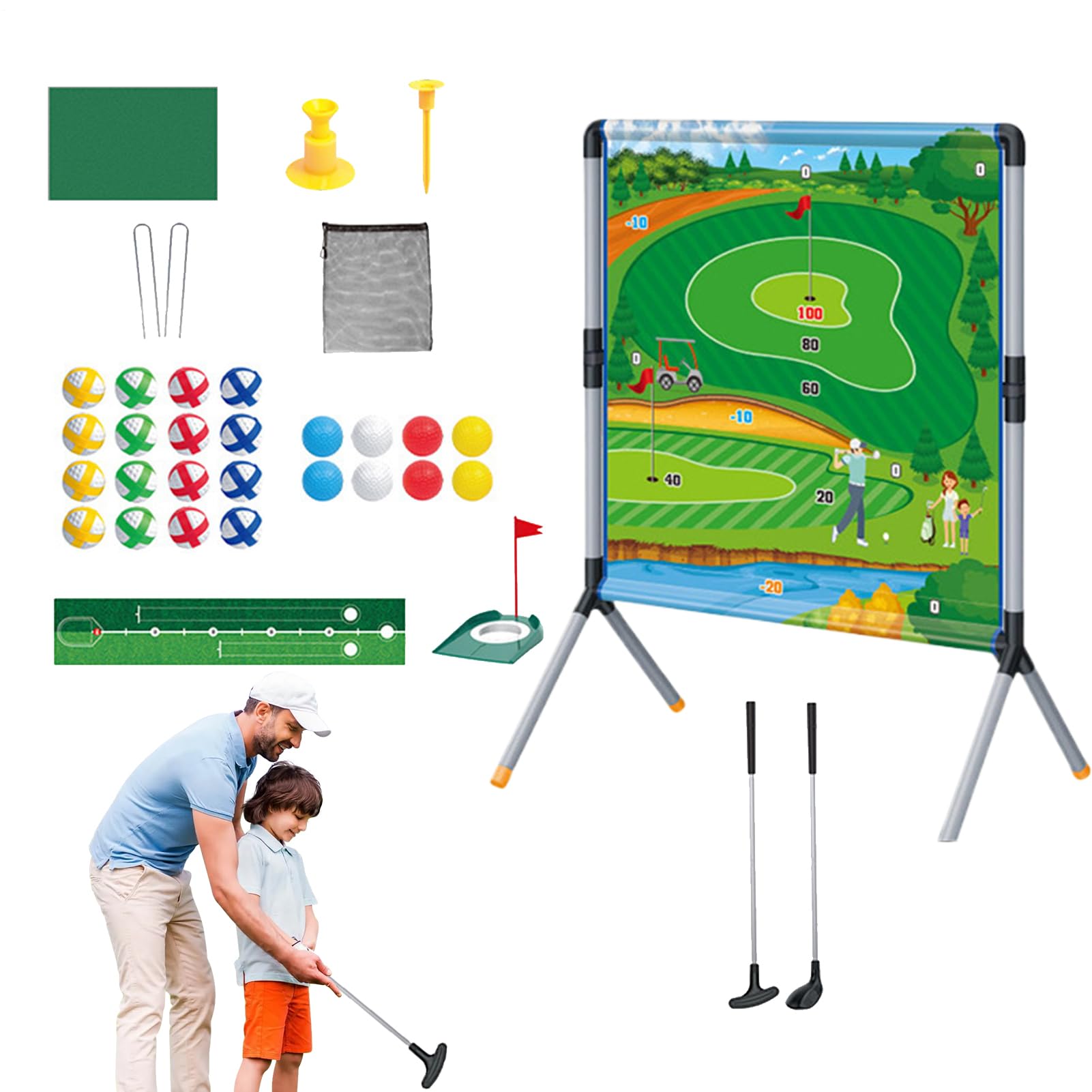 Gra W Golfa Przydomowego Trening Uderzeń Z Tee Piłek